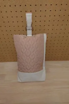入園入学】【進級】くすみピンクのハートキルト 　シューズケース｜