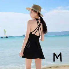 水着　ワンピース　体型カバー プール　海　リゾート　ブラック　黒　可愛い　夏