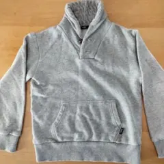 SHIPS グレー ボタン付きハイネック トレーナー