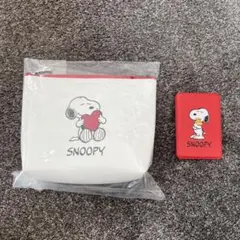 【新品未使用】DHCオリジナル スヌーピーポーチ＆ミラーセット