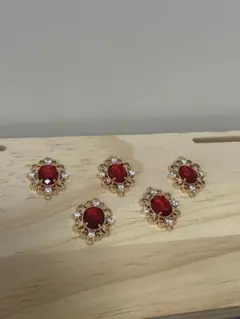 デコレーションパーツ 赤　5個セット