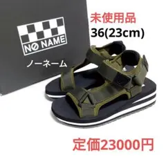 未使用品 NO NAME ノーネーム 軽量サンダル カーキ 厚底 36(23cmのサムネイル
