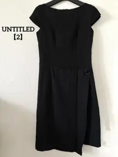 UNTITLED【2】ウールワンピース/ブラック/秋冬