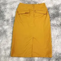 Saloon【36】ミディ丈スカート　イエロー　小さいサイズ　春秋　レディース