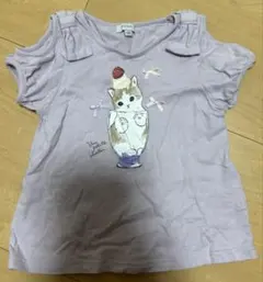 mofusand×any FAM 半袖Tシャツ　ラベンダー　120cm