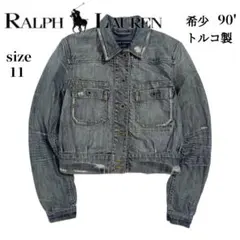 希少　90s ヴィンテージ ラルフローレン デニムジャケット Gジャン ダメージ
