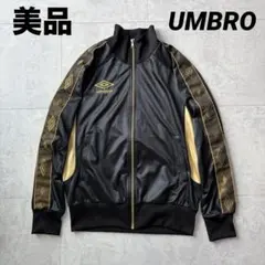美品 アンブロ トラックジャケット ジャージ ゴールド サイドライン Mのサムネイル