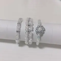 ビーズリング 韓国 ハンドメイド