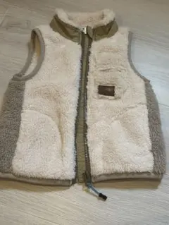 フリースベスト 100cm クリーム色 ベージュ