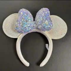 ディズニーシー20周年カチューシャ　タイムトゥシャインミニー　青白