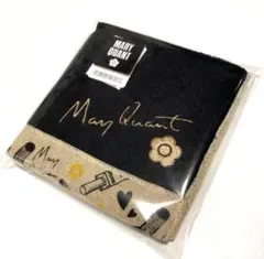 新品　マリークワント MARY QUANT タオルハンカチ ガーゼ　コスメ柄
