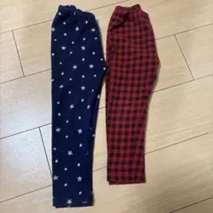 100サイズ 星柄 チェック柄 ボトムス 2枚セット