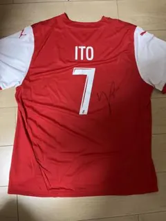 伊東純也選手 スタッドランス 直筆サイン ユニフォーム キーホルダー付★ 伊東純也選手 スタッドランス 直筆サイン ユニフォーム キーホルダー付