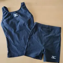 Mizuno 水着セット 黒 タンクトップとショートパンツレディース