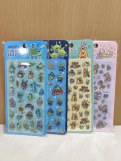 【正規品】ディズニー　ぷくぷくシール　4種セット
