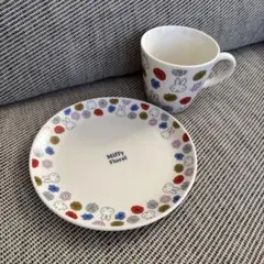 Miffy Floral ケーキ皿とコップのセット