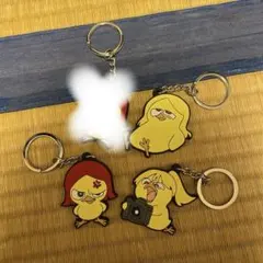 平成フラミンゴ　ランダムラバーキーホルダー