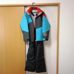 子ども用スキーウェア DESCENTE　青 赤 グレー　フリースセット