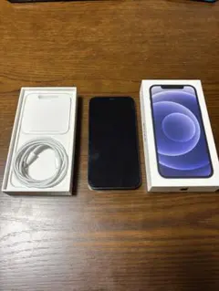 Apple iPhone 12 ブラック 本体 充電ケーブル付き