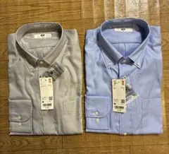 【未使用】UNIQLO ファインクロスシャツ ボタンダウン 2枚組 M サイズ