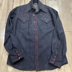 ウエスタンシャツ ダークデニム 長袖