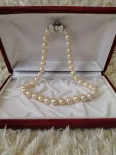 真珠 パールネックレス 径約9.5mm パールホワイト　パール　ネックレス　白蝶