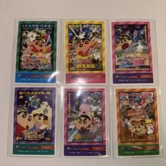クレヨンしんちゃん 映画ポスターデコステッカー 6枚セット