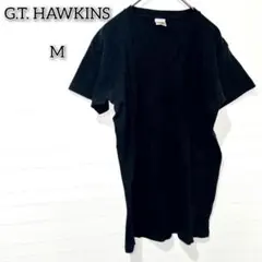 ジーティーホーキンス 【M】 トップス Tシャツ Vネック 無地 シンプル 黒