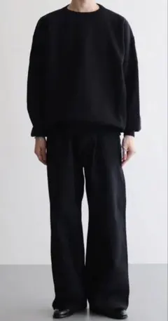 Auralee 23AW SMOOTH SOFT SWEAT BLACK 5