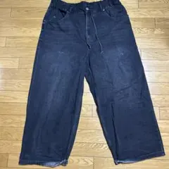 H&M スーパーバギーデニム W29 L30 ブラック - メルカリ