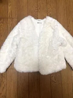 H&M キッズ フェイクファー ボレロ ホワイト 98/104 フォーマル