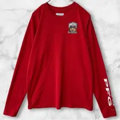コロンビア プリント カレッジ クルーネック 長袖 150～160 赤 スポーツのサムネイル