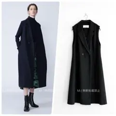 【ADORE】定価5万　バックサテンクレープジレ　ロング　バスト　黒　38