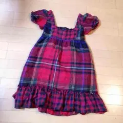 ザラチェックワンピ