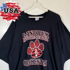 【アメリカ古着❗️】90s カレッジロゴ　アニマルロゴ　黒　2XL ビッグサイズ