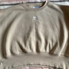 Adidas ベージュ クロップドスウェット Mサイズ
