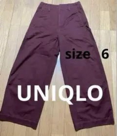 UNIQLO バーガンディ カジュアルパンツ サイズ6