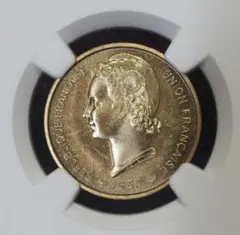 デンマーク 2クローネ銀貨☆1958年／マルグレーテ王女／未使用／ デンマーク 2クローネ銀貨☆1958年／マルグレーテ王女／未使用