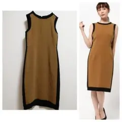 PEELSLOWLY リバーシブルワンピース　ブラウン　ブラックのサムネイル