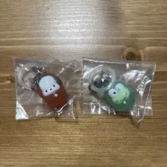 はぴだんぶい　めじるしアクセサリーソロキャンプ　ポチャッコ　けろけろけろっぴ