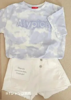 【ピンクラテ】ホワイト　ラップキュロット(ショートパンツ)　 XS/150