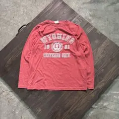 8BS1 ロゴプリント　ロングスリーブTシャツ　長袖　アメカジ　古着