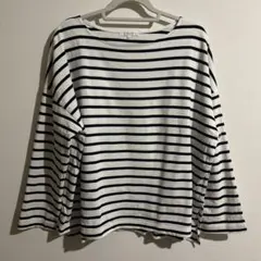 GLOBALWORKボーダーワイドTシャツ長袖