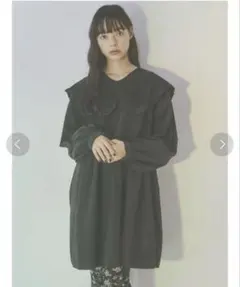 merry jenny レースフリルカラーミニワンピース