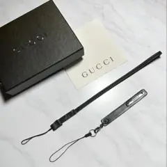 箱付き　グッチ　GUCCI ストラップ　シルバーロゴ　2個セット　レザー　メンズ