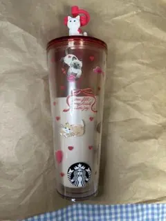 ラスト【メルカリ便】スタバ バレンタイン26コールドカップタンブラーキャット