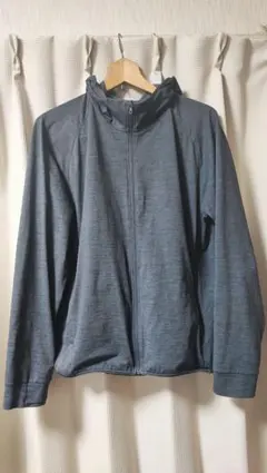 ユニクロ ドライEX UVカットフルジップパーカー Mサイズ　ダークグレー　中古