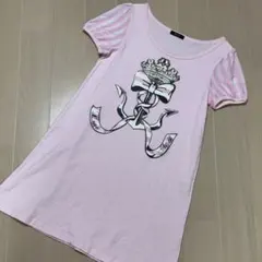 MILK クラウン アンカー プリント Tシャツ ピンクのサムネイル