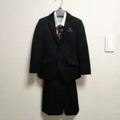 キッズ 男の子 黒のフォーマルスーツ 110cm 卒園式 入学式 結婚式 七五三