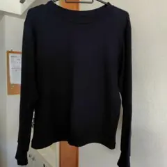 UNIQLO 黒 長袖 薄手トレーナー S
